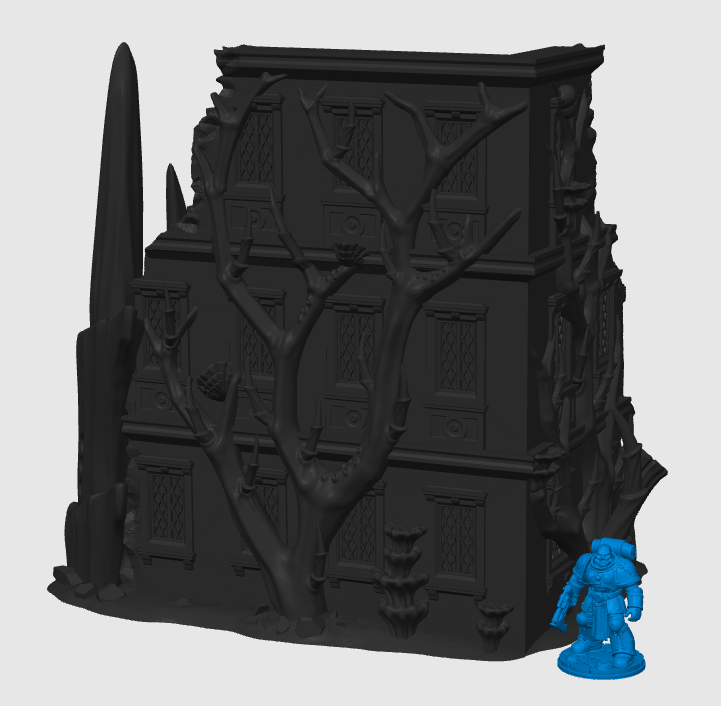 Alien Hive World Three Story Ruin (B) - Fat Dwarf