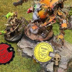 Tabletop Wound Tracker Set – x8 16 Wounds Counters