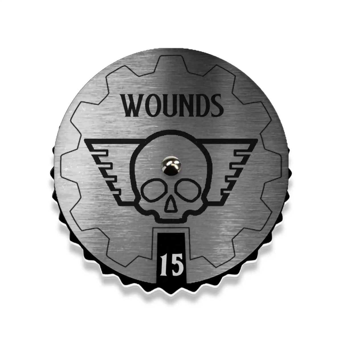 Stormforged Silver 1-15 Tabletop Wound Tracker - Fat Dwarf