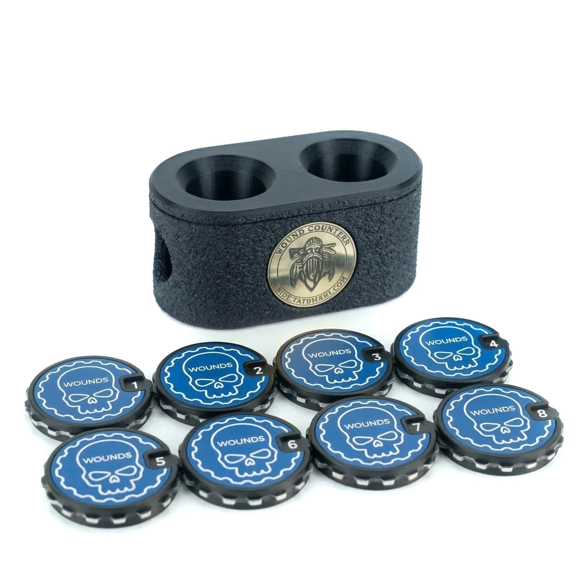 Tabletop Wound Tracker Set – x8 16 Wounds Counters - Fat Dwarf